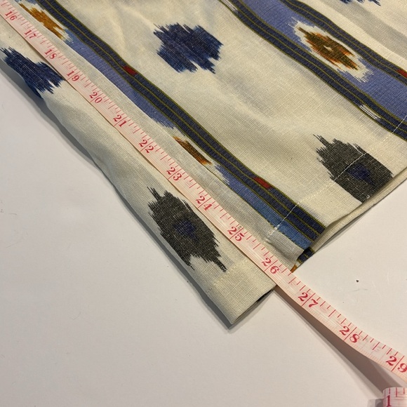 NOT 4 SALE Ollari Anthropologie Ikat Print Wide Leg Pom Pom Embellishment Pants - Picture 9 of 16